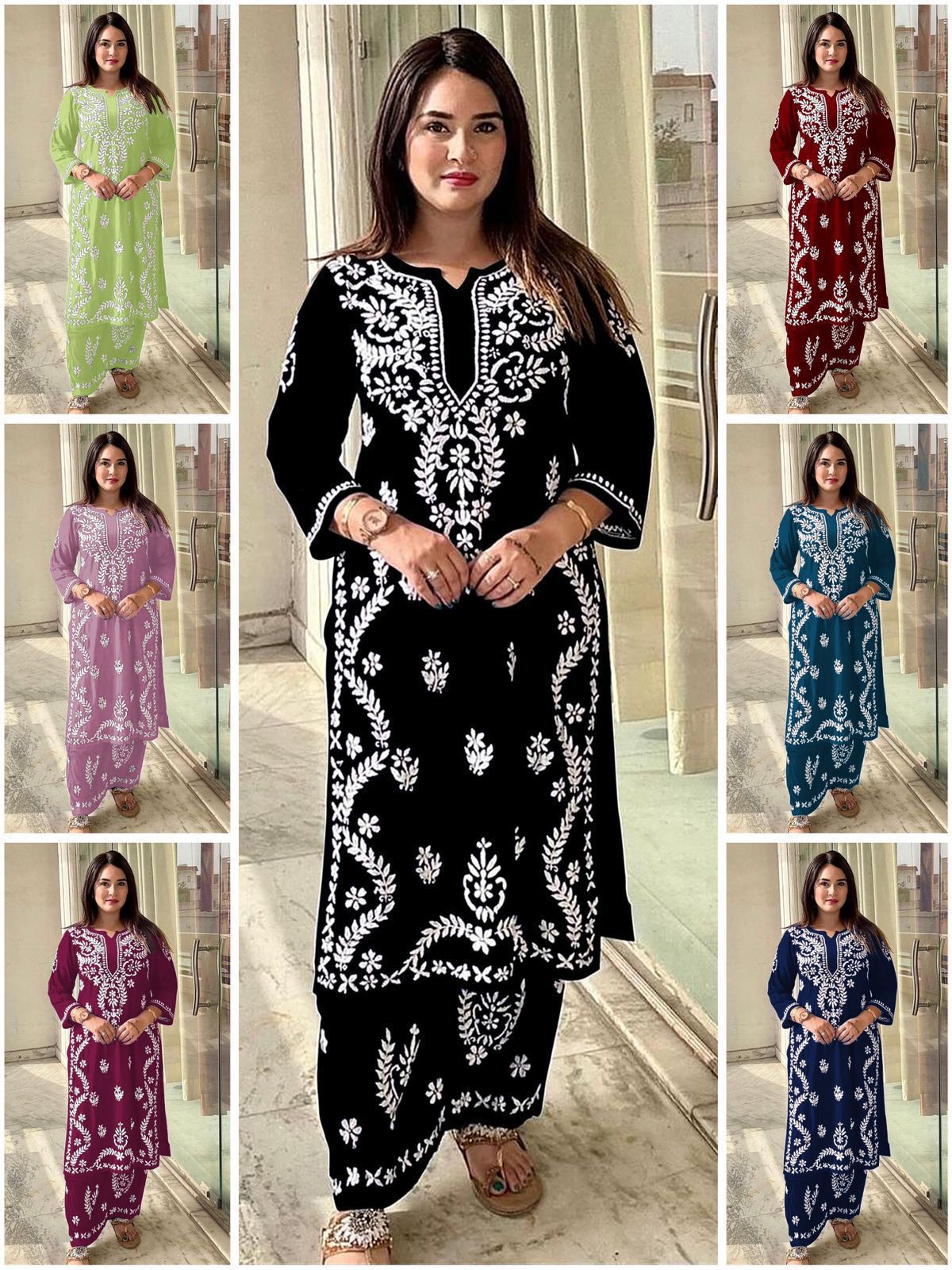 Lakhnavi Kurti Set