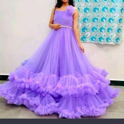 Dreamy Soft Net Frill Gown