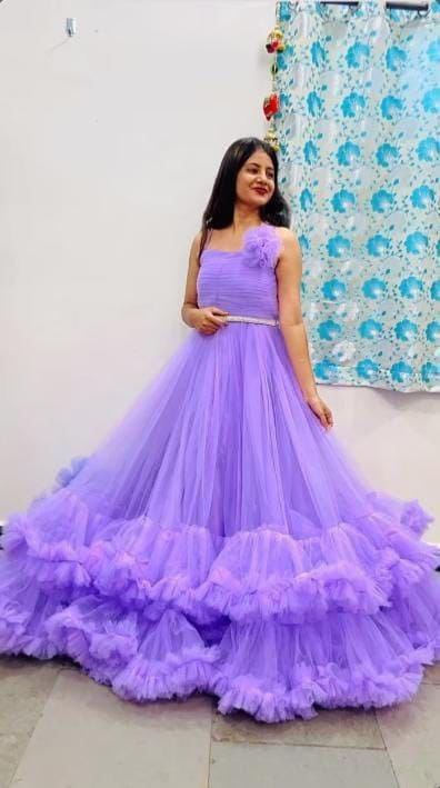 Dreamy Soft Net Frill Gown
