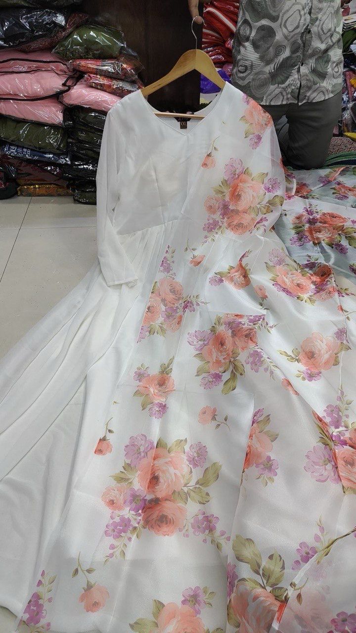 White Rose Flaired Gown