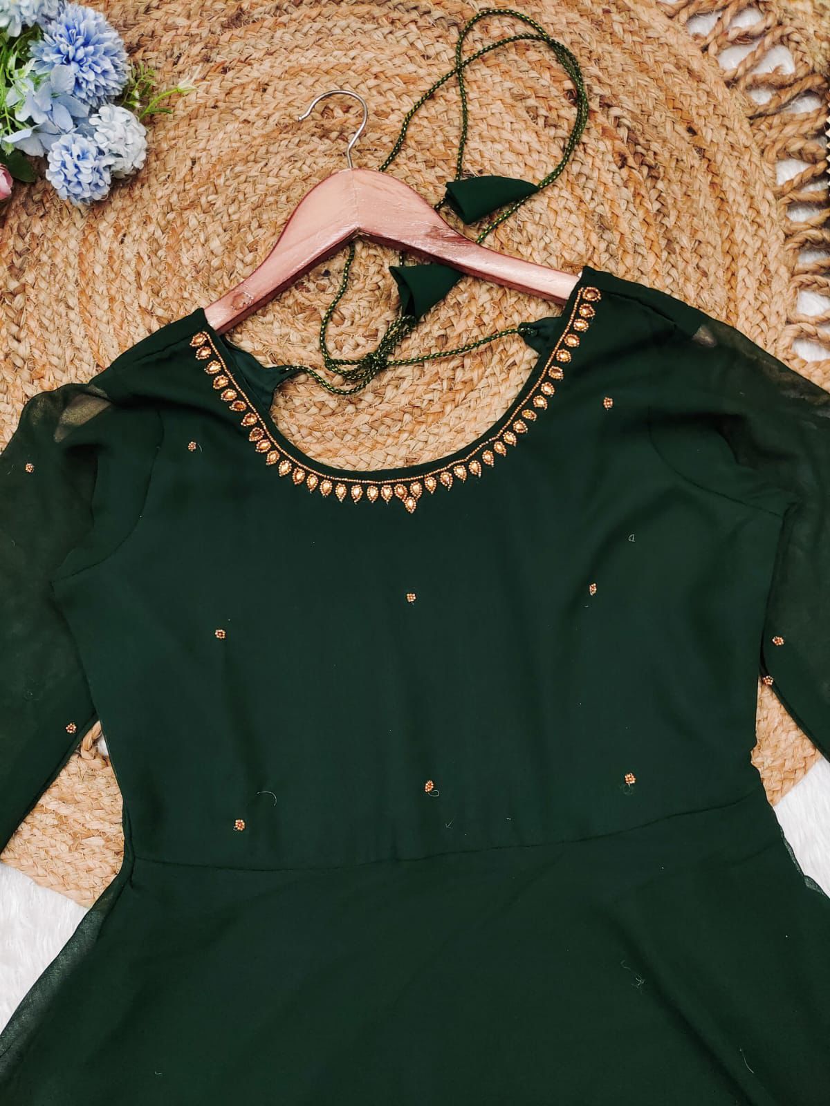 Handwork Gown With Dupatta