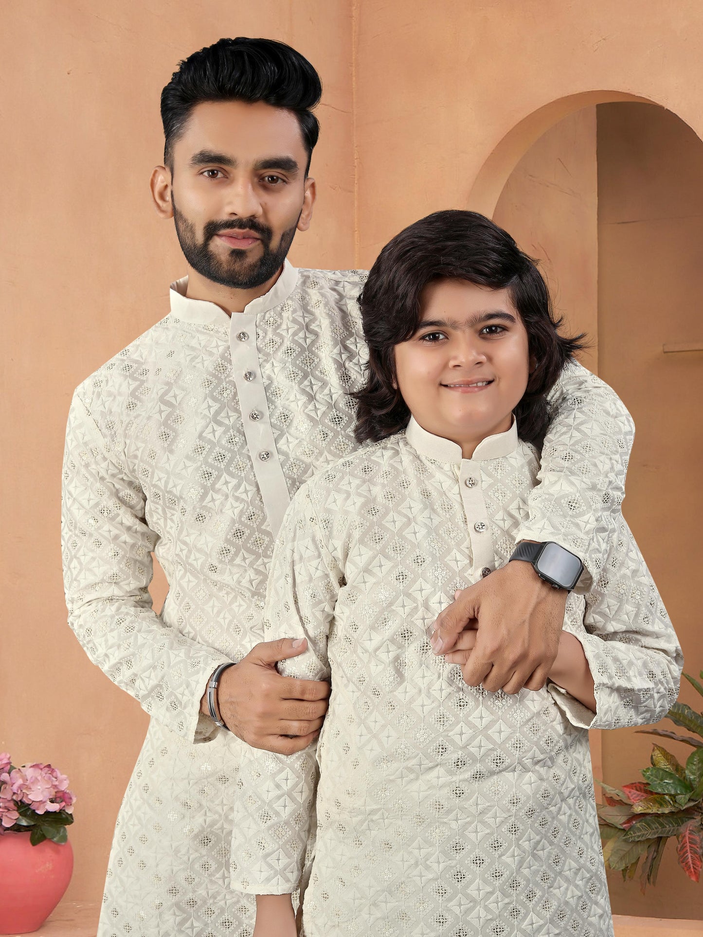 MEN'S AND KID’S TRADITIONAL COMBO KURTA