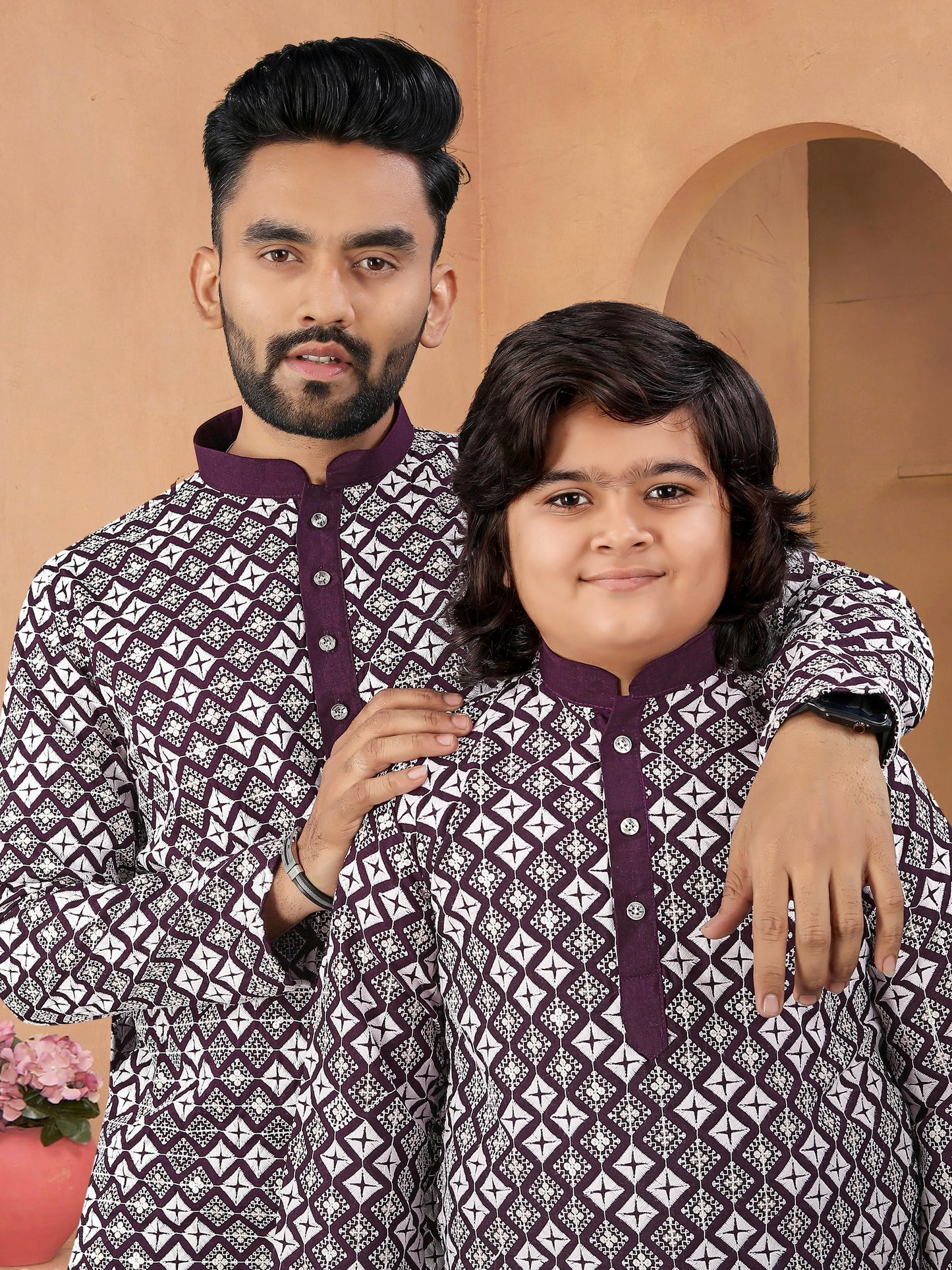 MEN'S AND KID’S TRADITIONAL COMBO KURTA