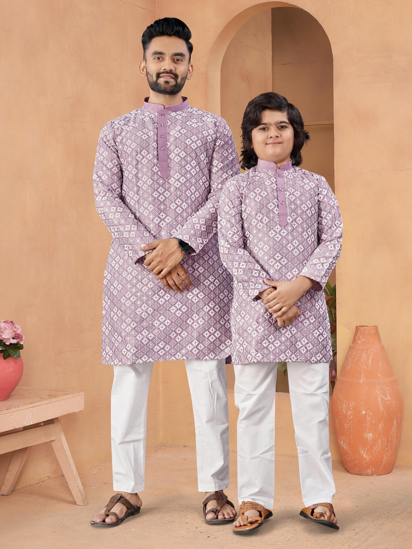 MEN'S AND KID’S TRADITIONAL COMBO KURTA
