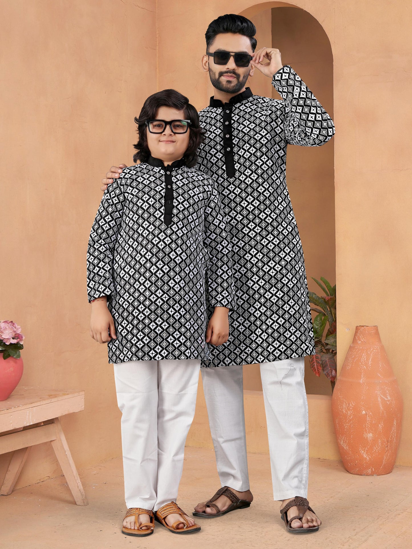 MEN'S AND KID’S TRADITIONAL COMBO KURTA