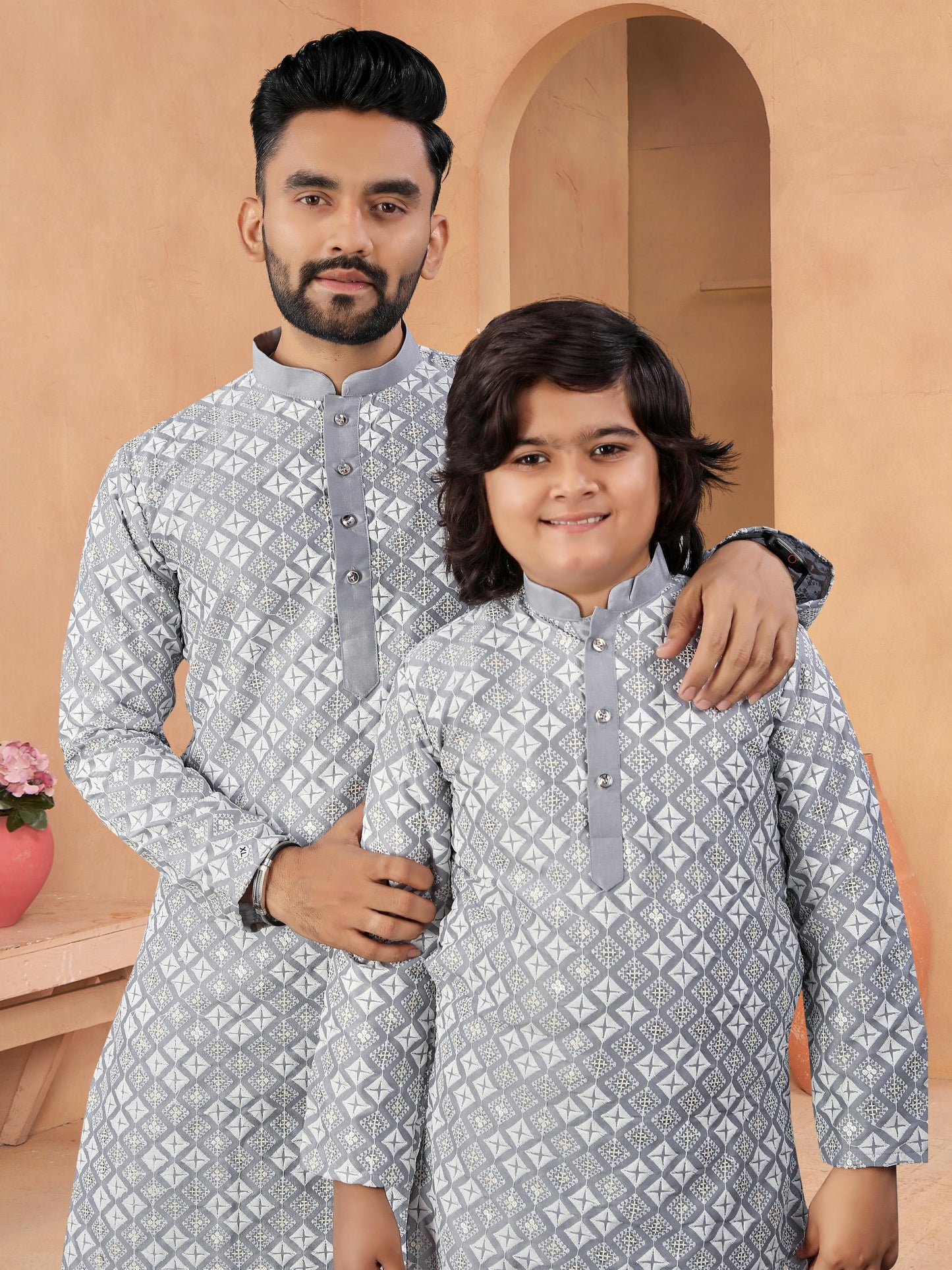 MEN'S AND KID’S TRADITIONAL COMBO KURTA