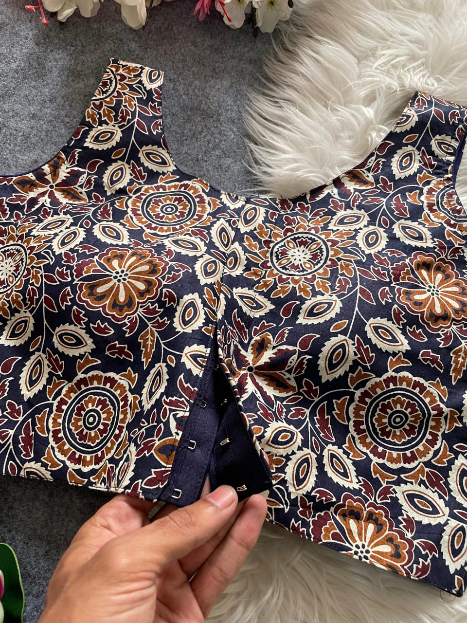 Ajrakh Cotton Blouse