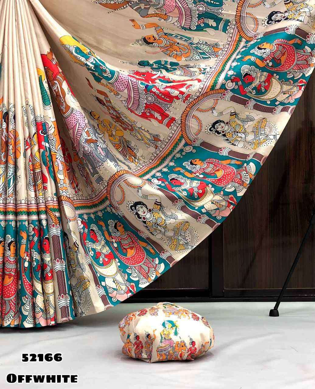 Handloom Tussar Silk Kalamkari