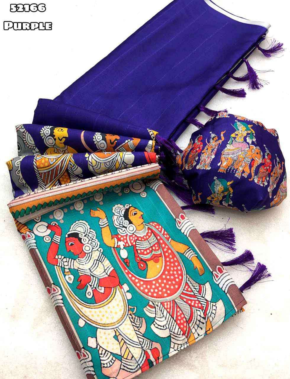 Handloom Tussar Silk Kalamkari