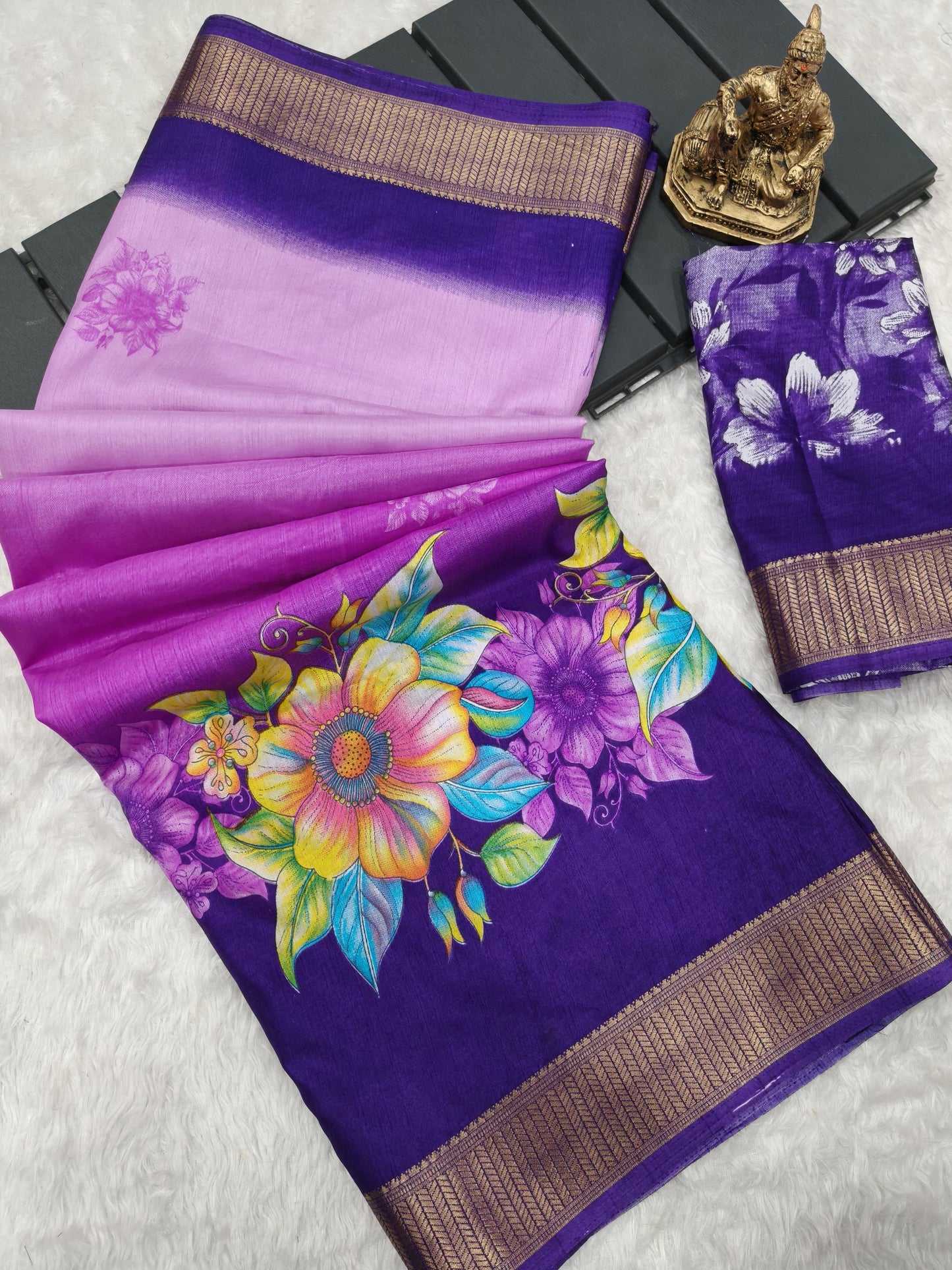 Heavy Dola Silk Print Saree