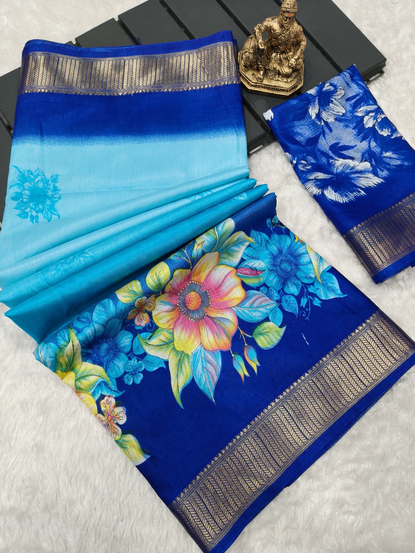 Heavy Dola Silk Print Saree