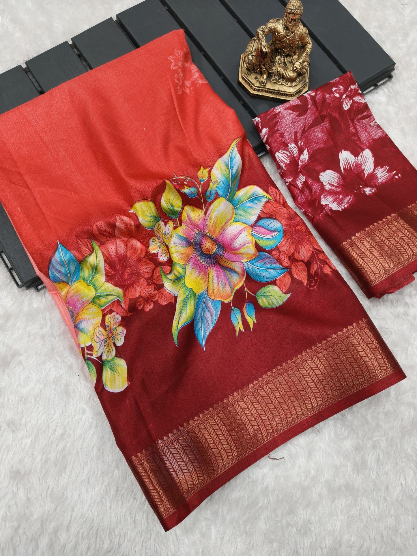 Heavy Dola Silk Print Saree