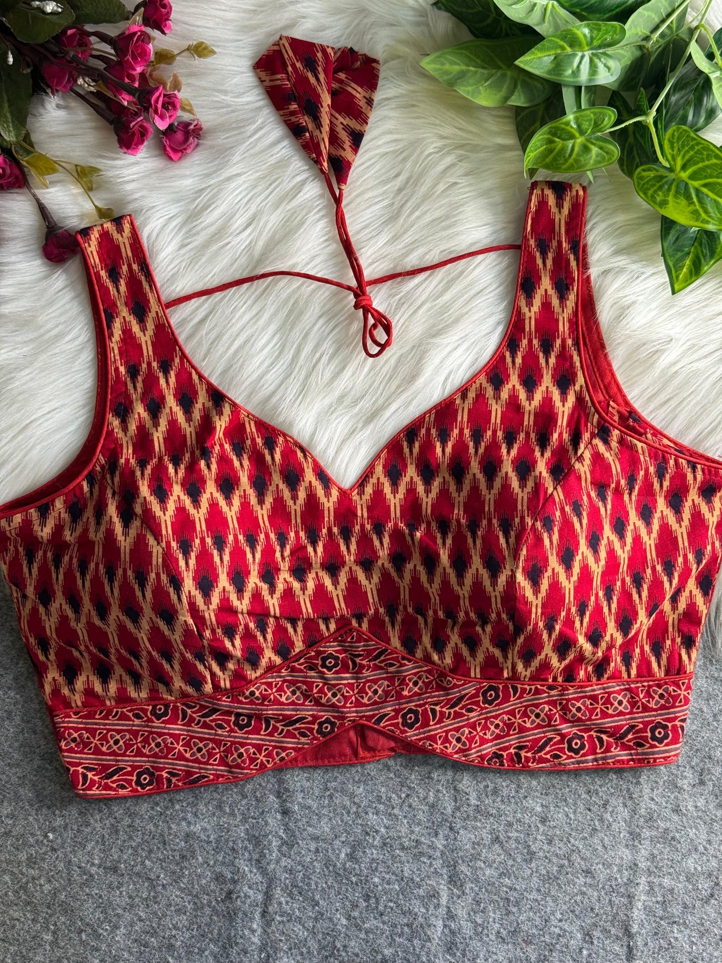 AJRAKH PRINTED PURE COTTON BLOUSES