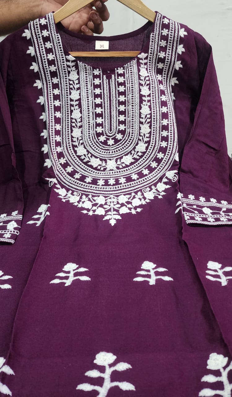 Chikan Embroidery Kurti