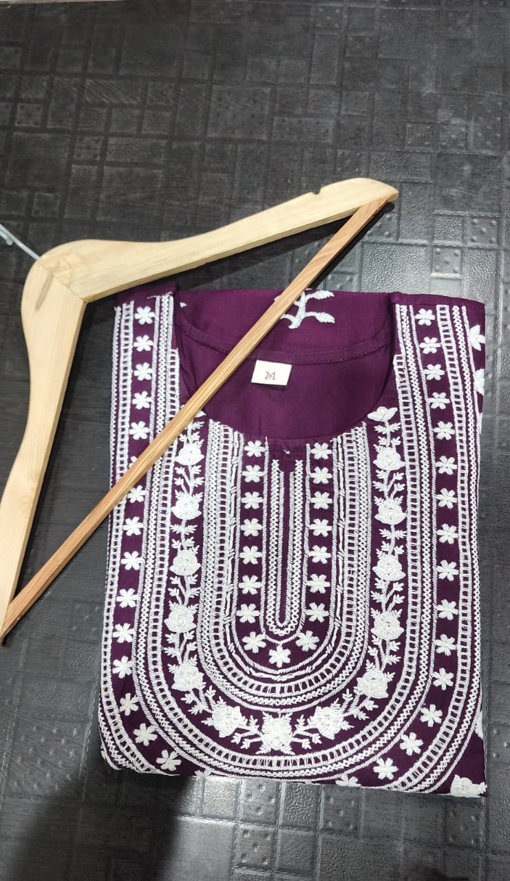 Chikan Embroidery Kurti
