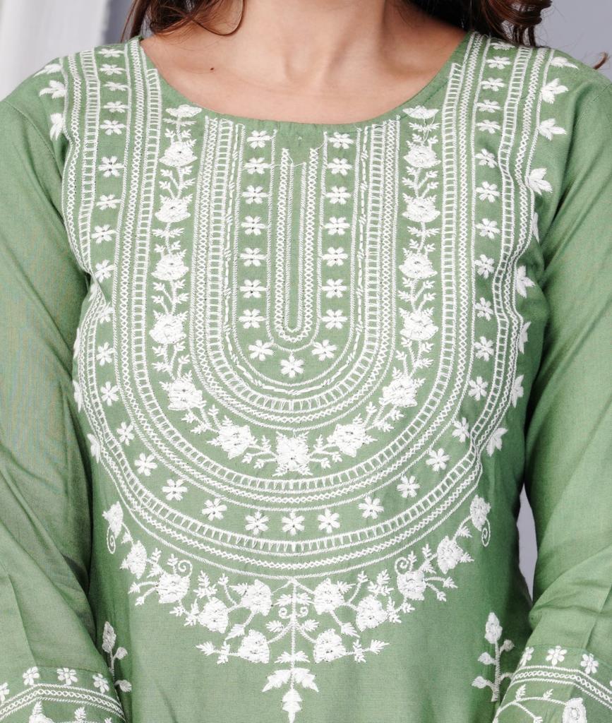 Chikan Embroidery Kurti