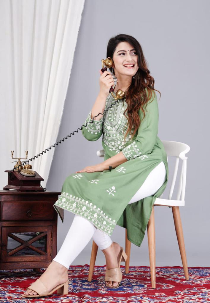 Chikan Embroidery Kurti