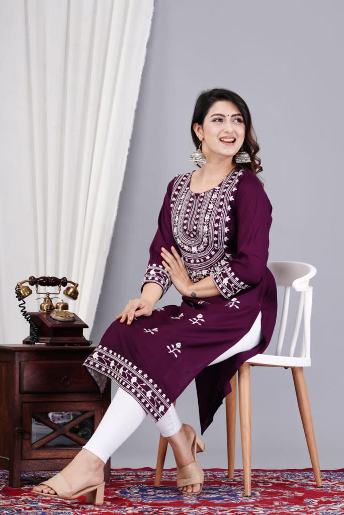 Chikan Embroidery Kurti