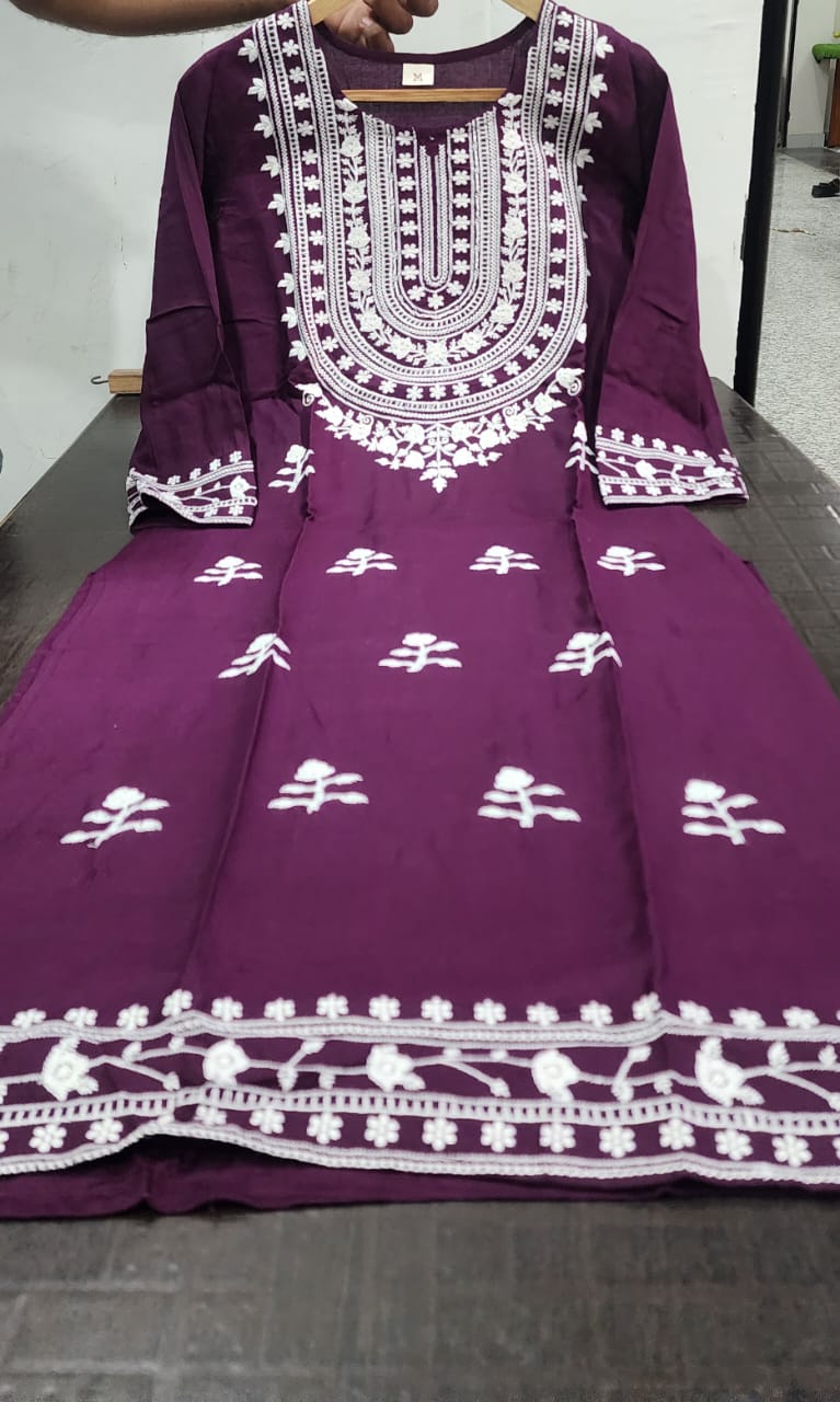 Chikan Embroidery Kurti