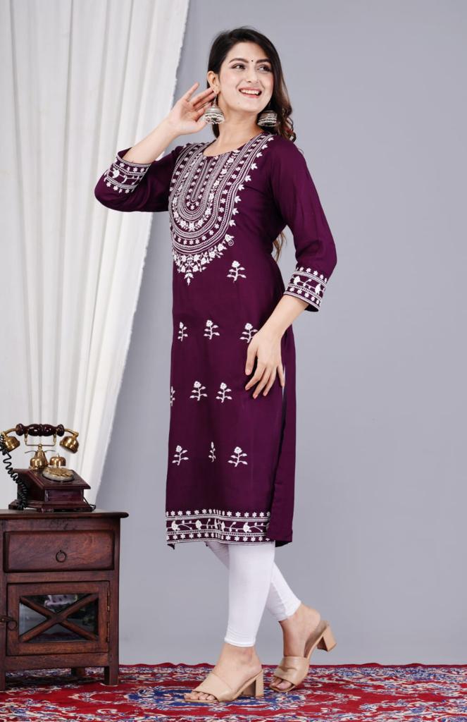 Chikan Embroidery Kurti