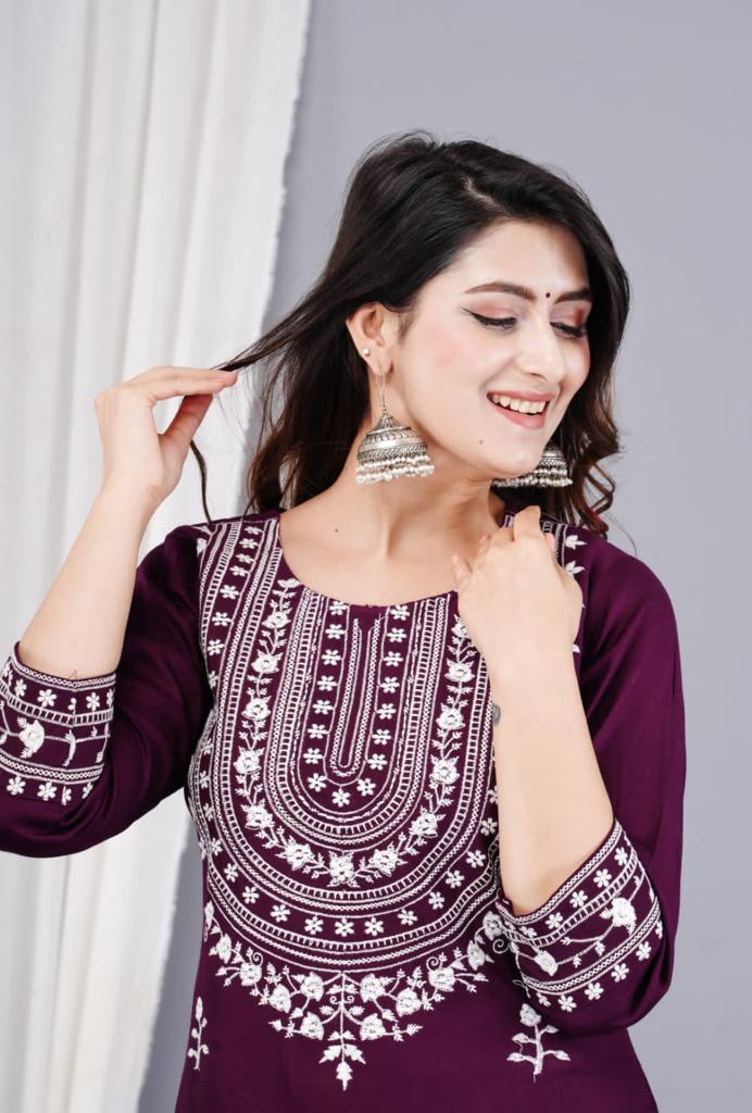 Chikan Embroidery Kurti