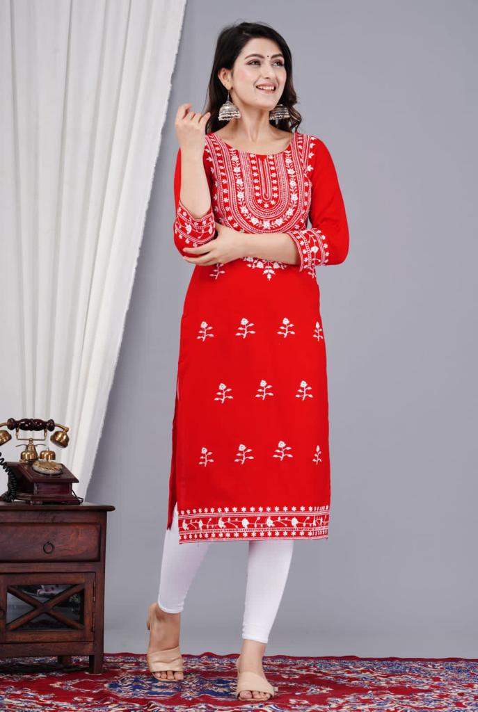 Chikan Embroidery Kurti