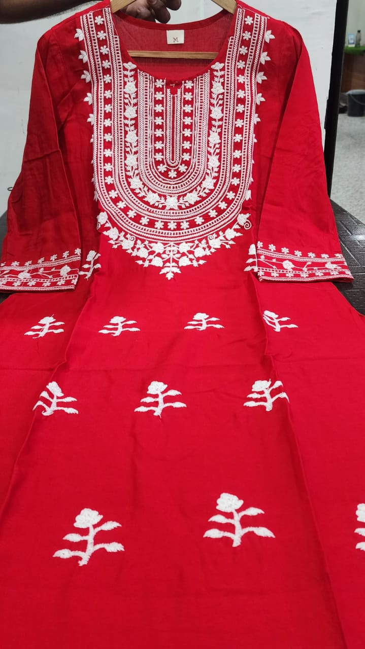 Chikan Embroidery Kurti