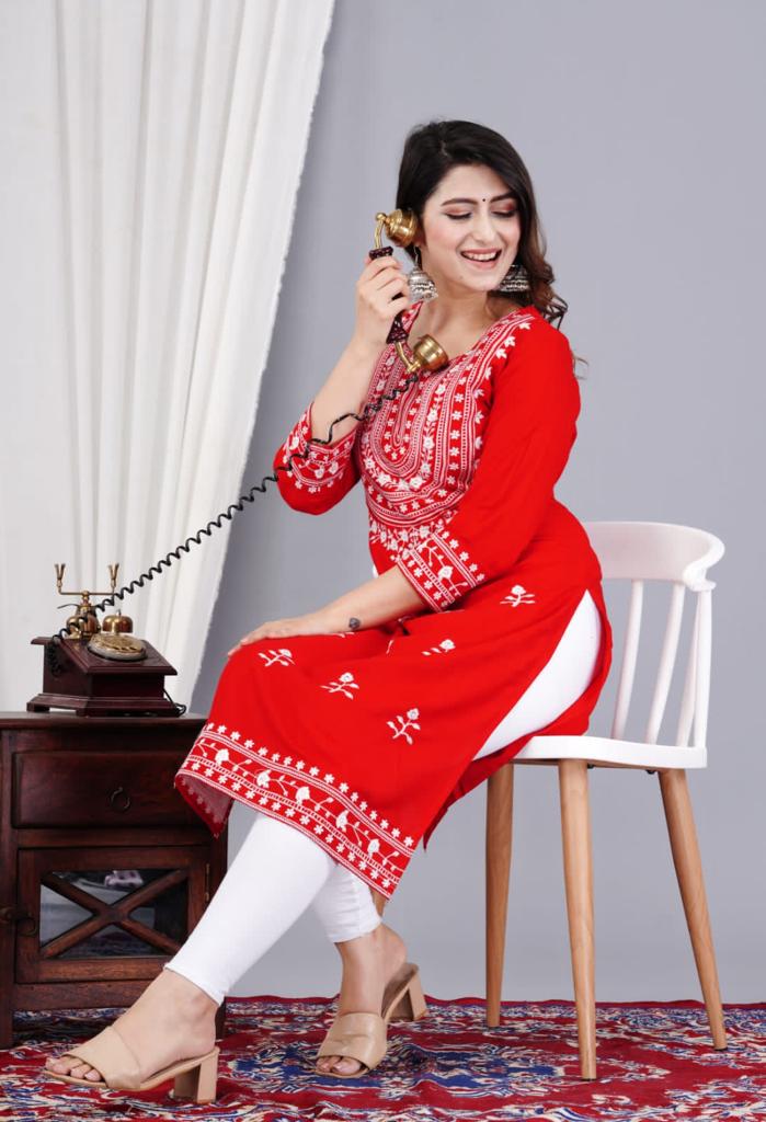 Chikan Embroidery Kurti