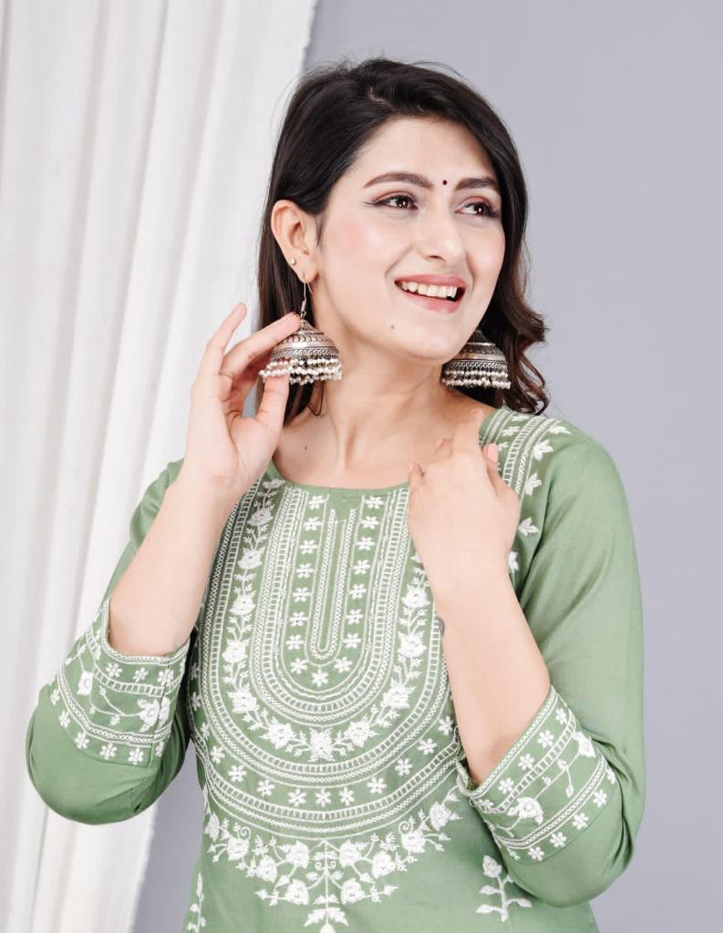 Chikan Embroidery Kurti