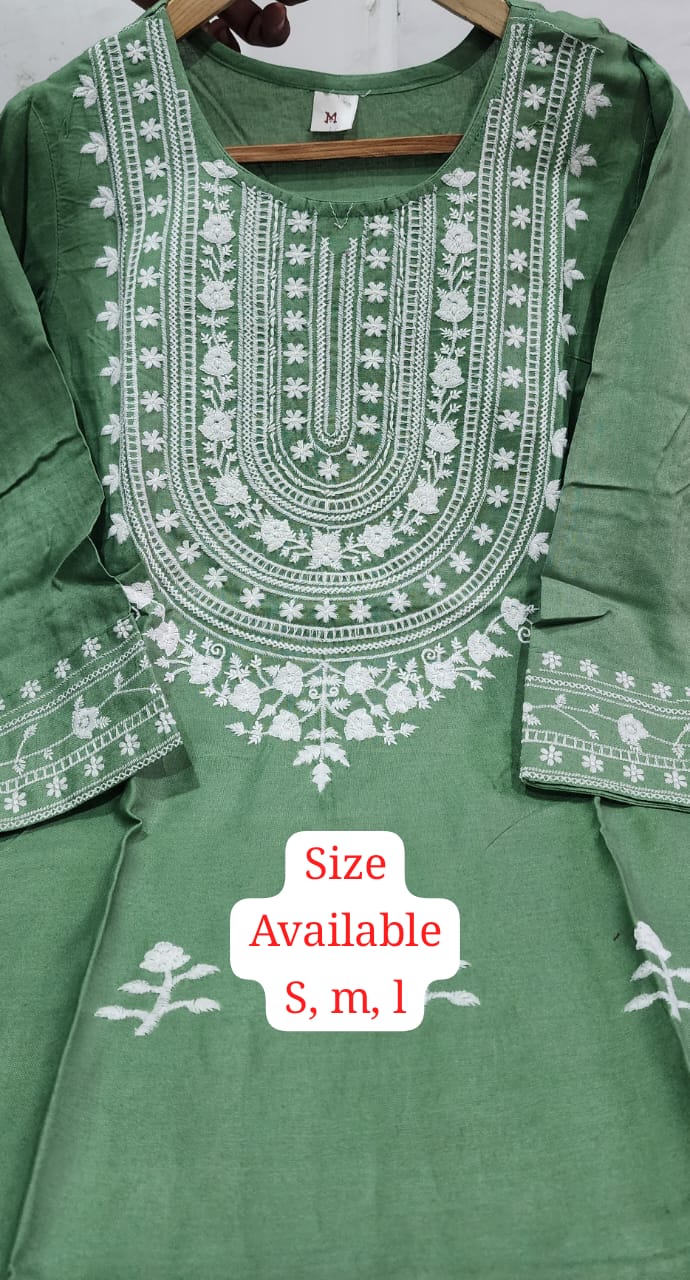 Chikan Embroidery Kurti