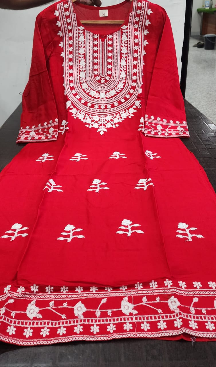 Chikan Embroidery Kurti