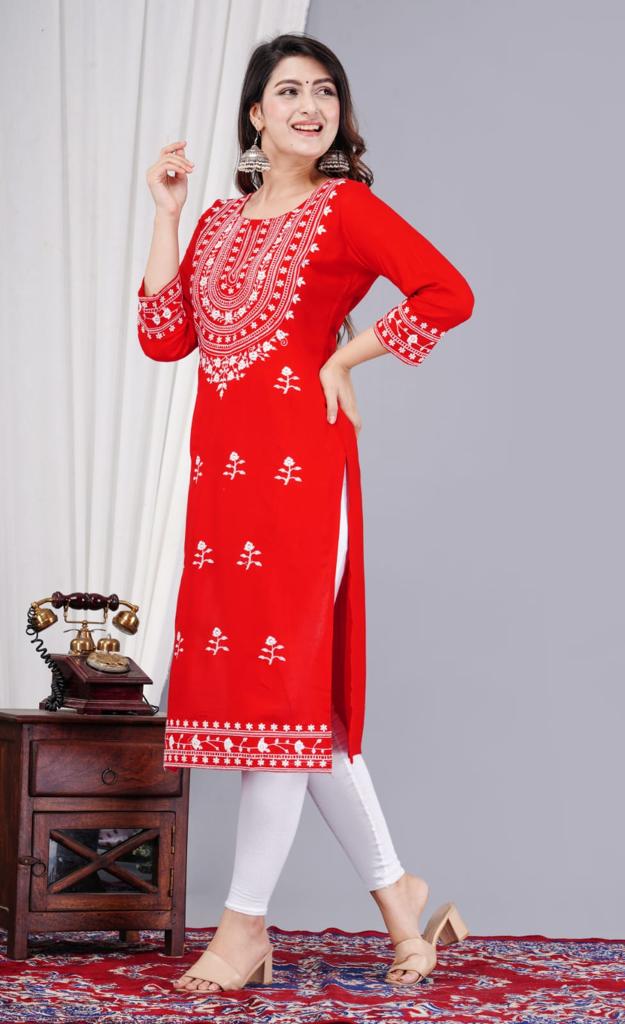 Chikan Embroidery Kurti