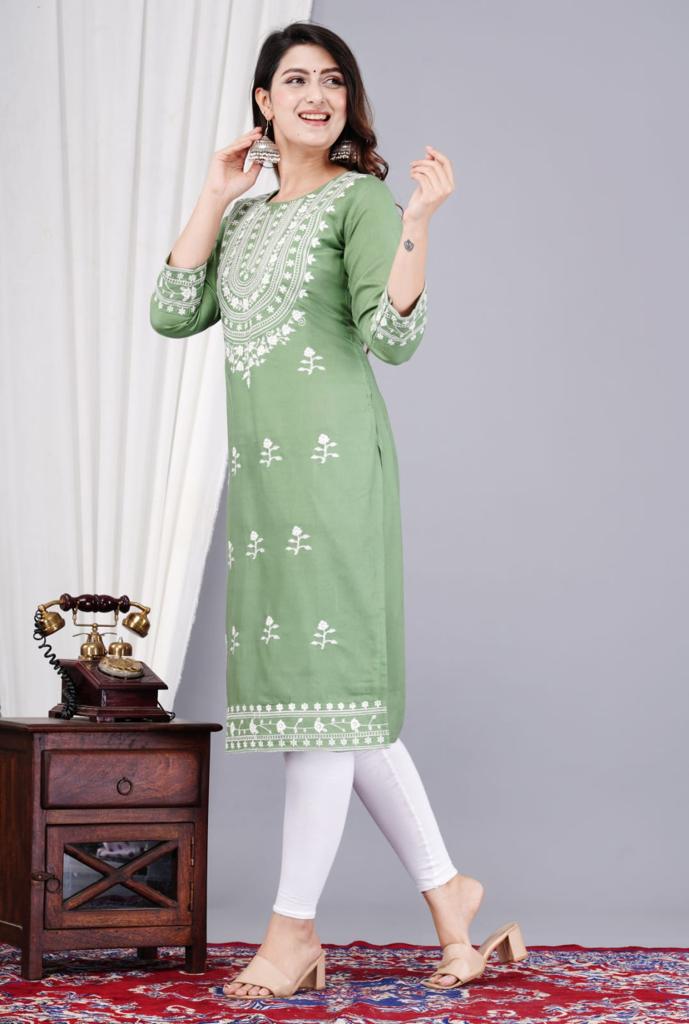 Chikan Embroidery Kurti
