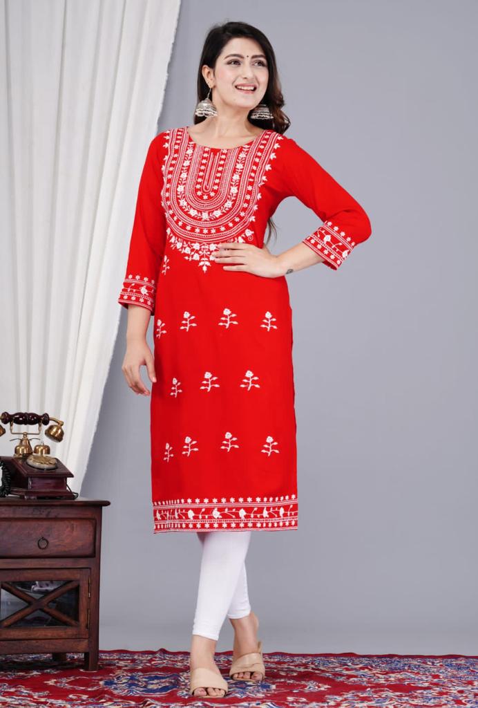 Chikan Embroidery Kurti
