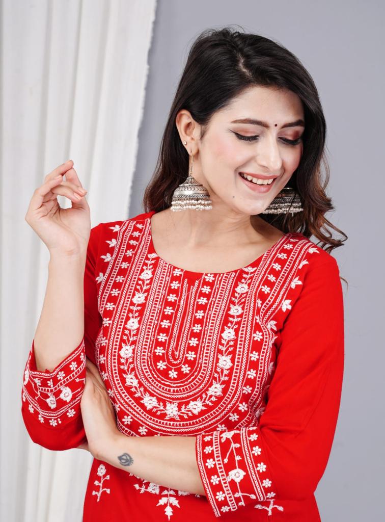 Chikan Embroidery Kurti