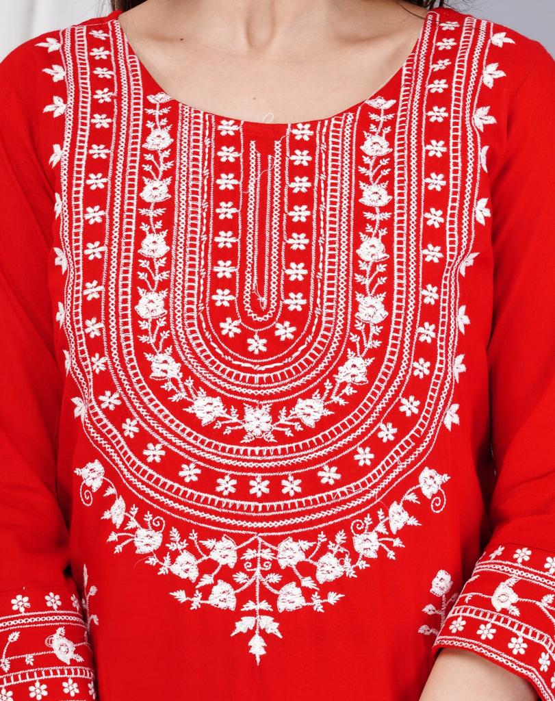 Chikan Embroidery Kurti