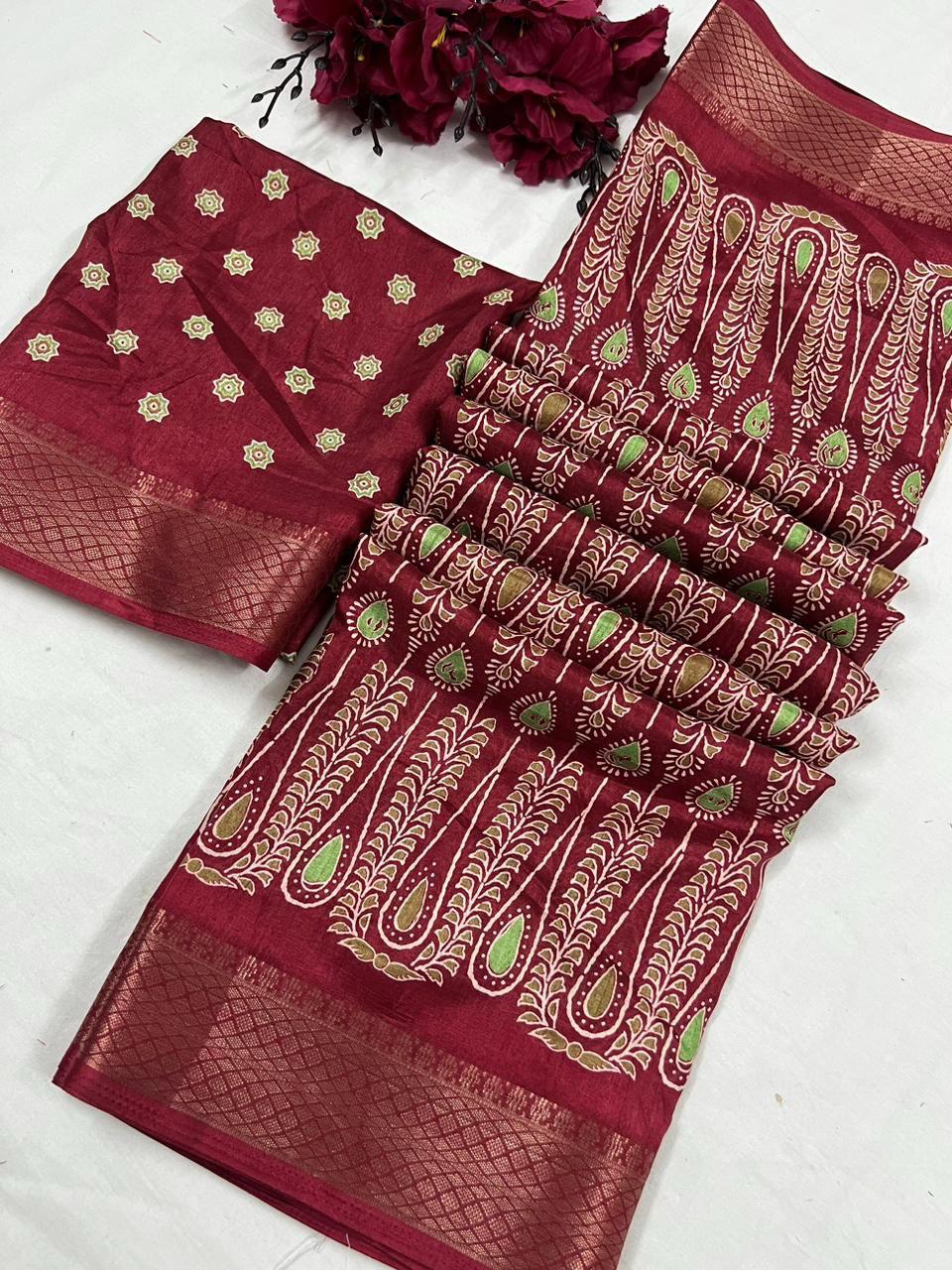 AZARK DOLLA PRINT SAREE