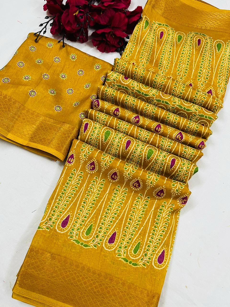 AZARK DOLLA PRINT SAREE
