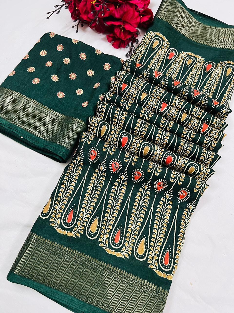 AZARK DOLLA PRINT SAREE