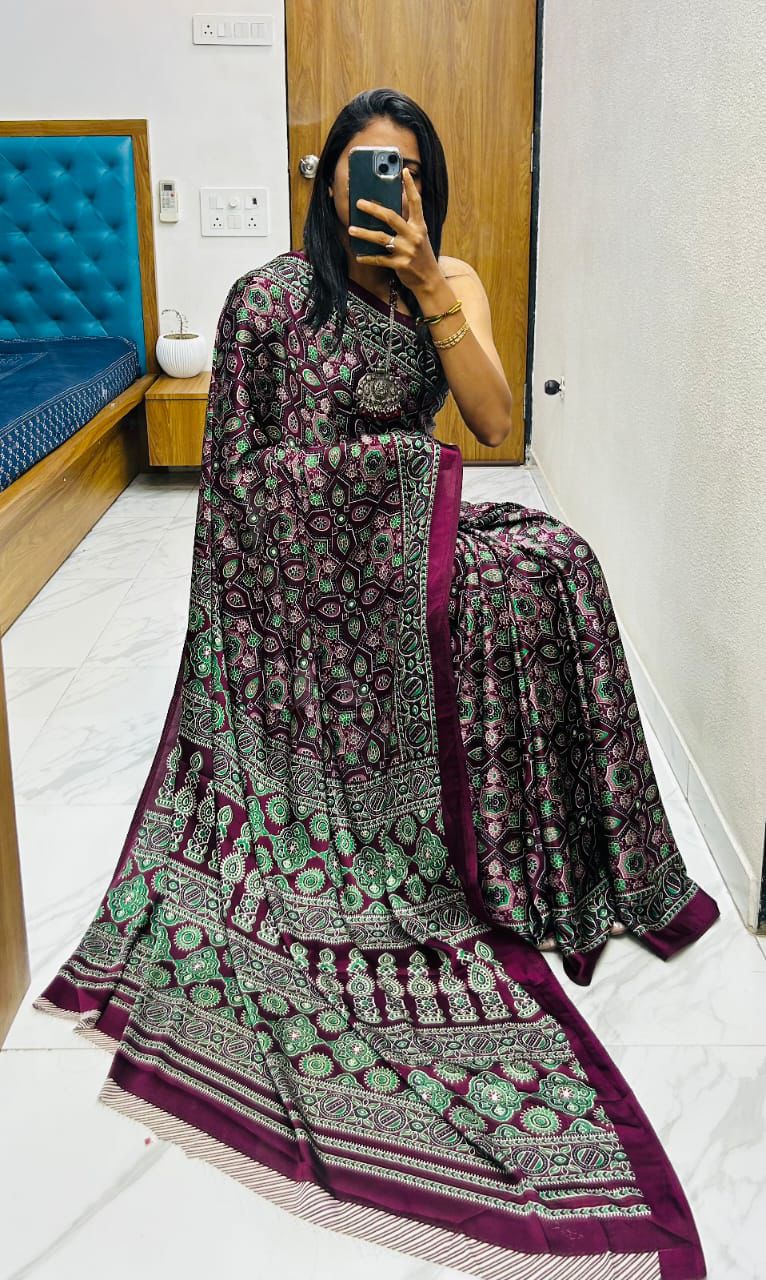 Lagdi Pure Gajji Soft Silk Saree