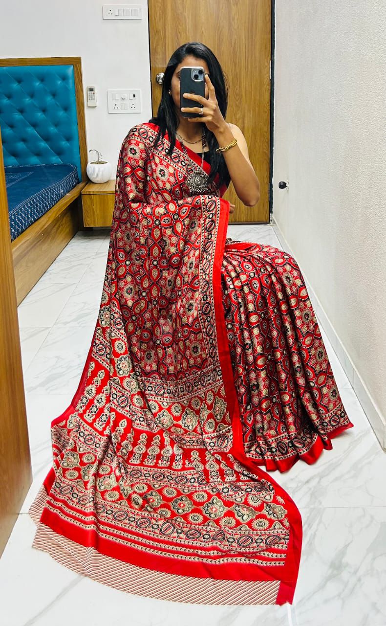 Lagdi Pure Gajji Soft Silk Saree