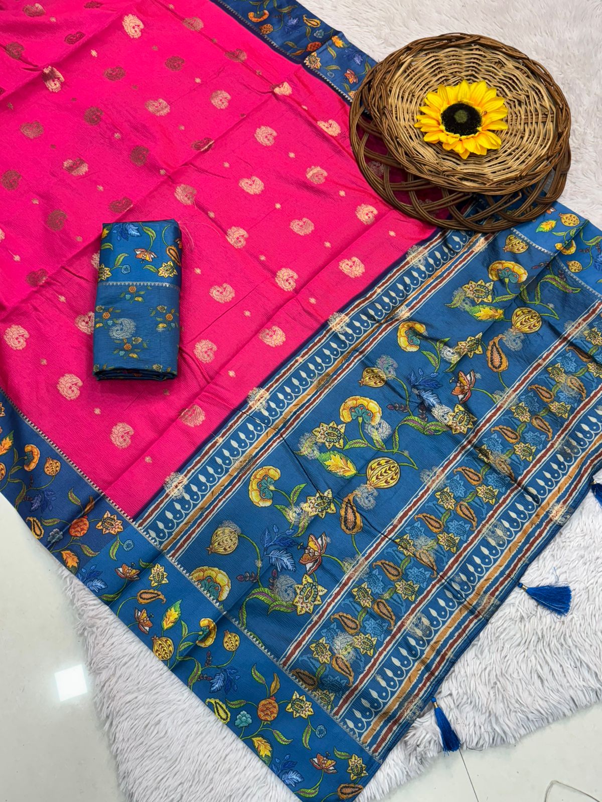 Pure Bandhej Silk Saree