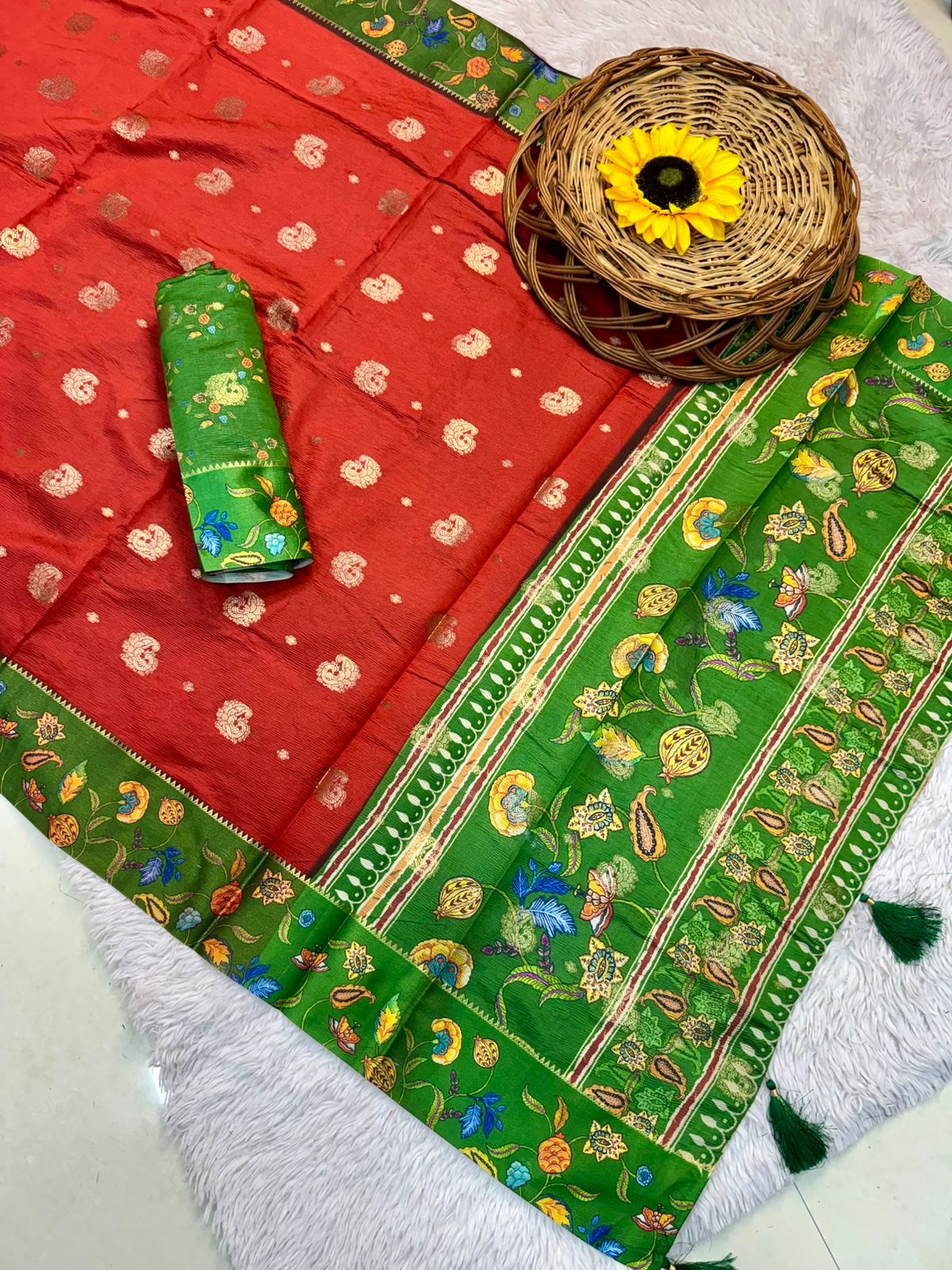 Pure Bandhej Silk Saree