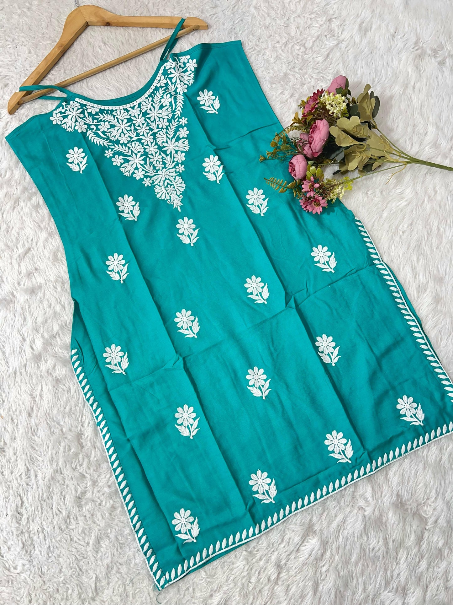 HEAVY EMBROIDERY WORK KURTI