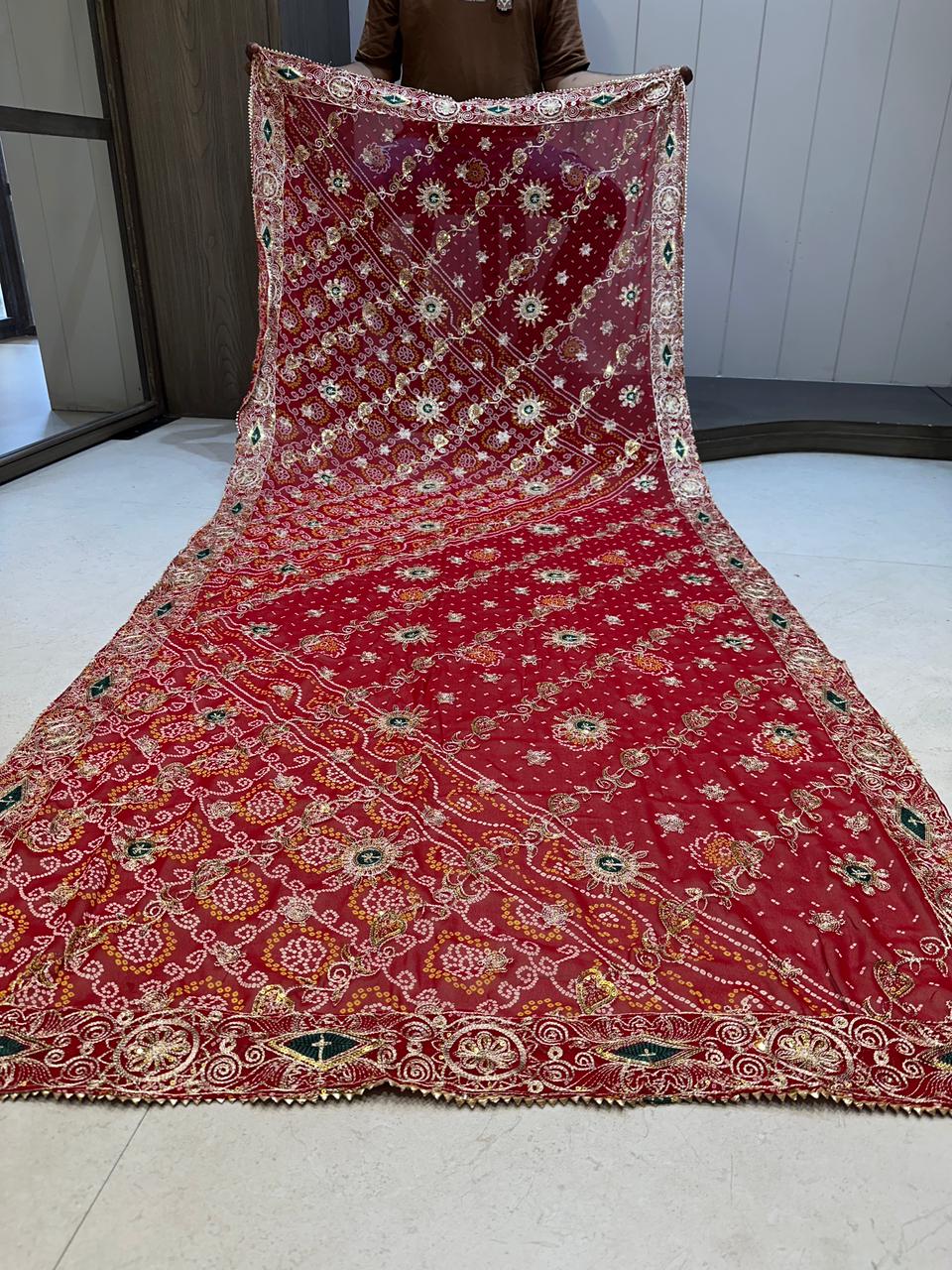 Pure Georgette Vintage Work Dupatta