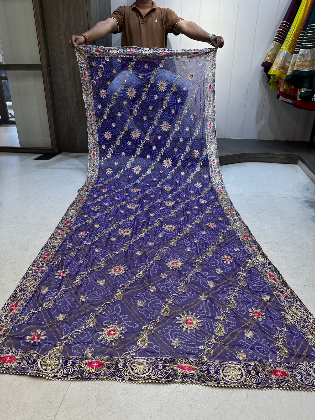 Pure Georgette Vintage Work Dupatta