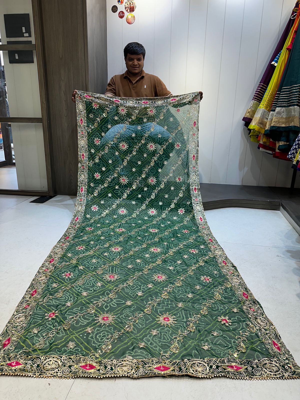 Pure Georgette Vintage Work Dupatta
