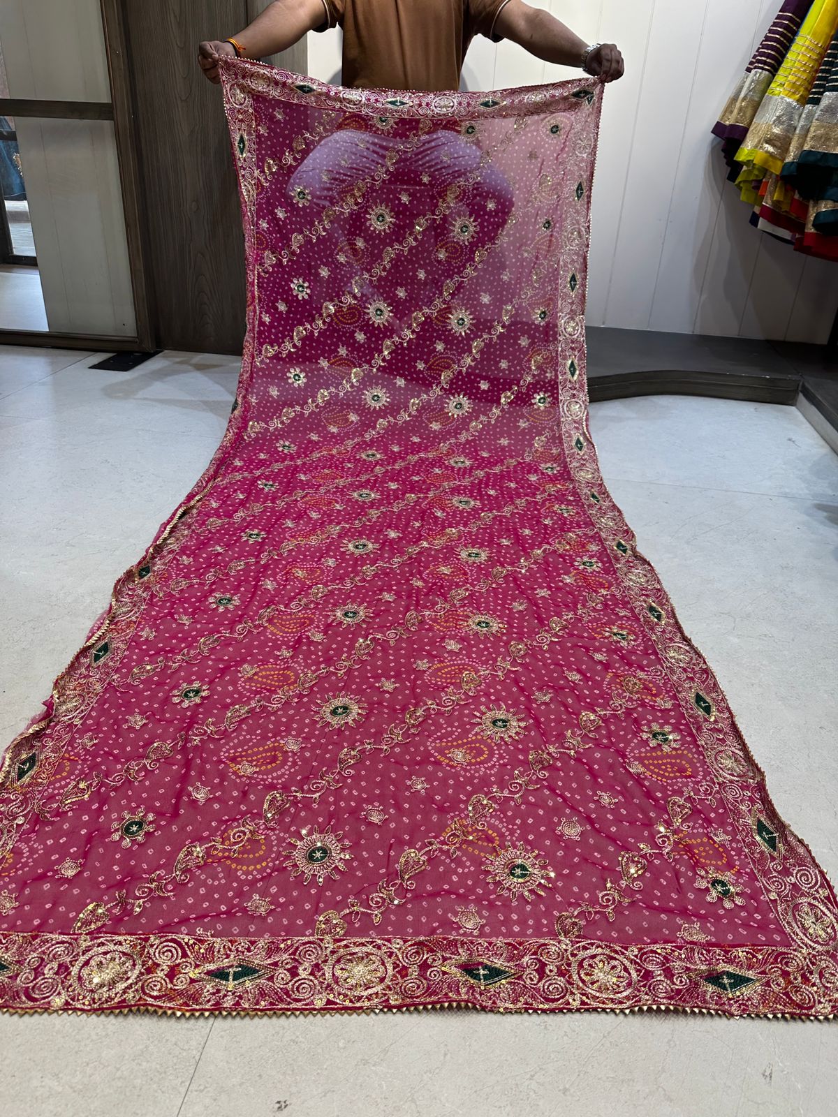 Pure Georgette Vintage Work Dupatta