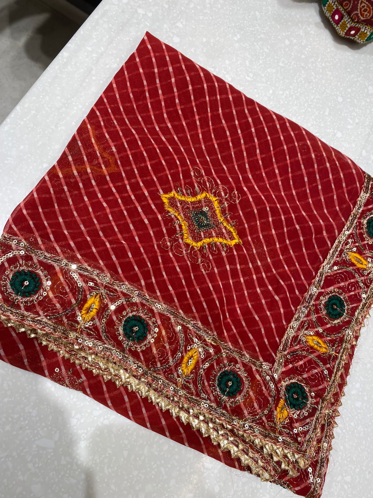 Pure Georgette Vintage Work Dupatta