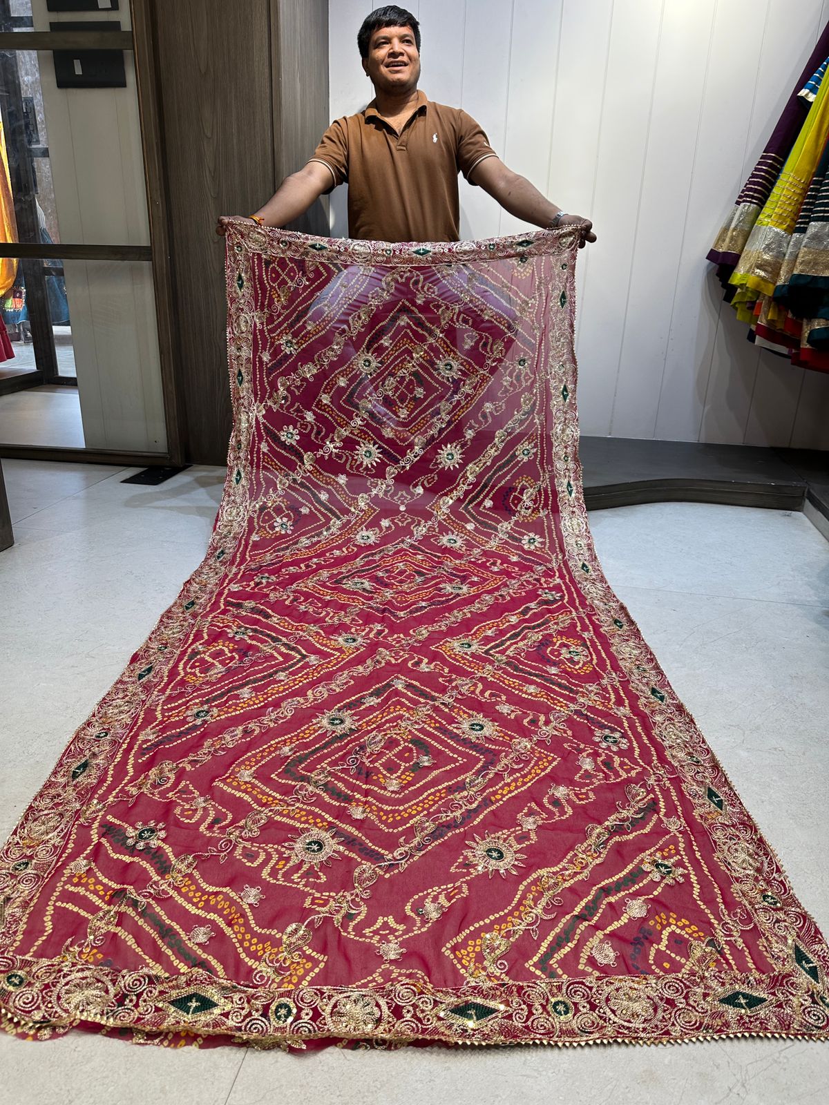 Pure Georgette Vintage Work Dupatta